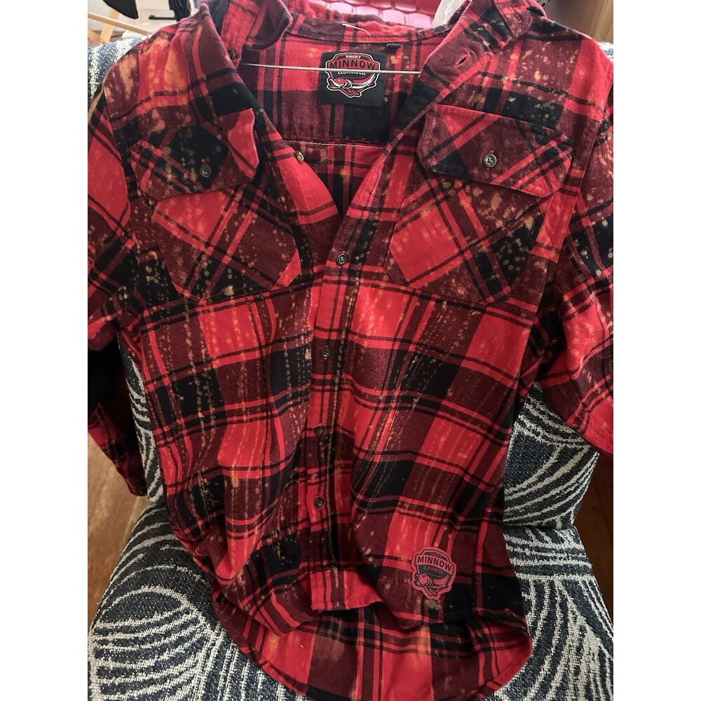 Angry Minnow Vintage Women's Flannel Size Small - Picture 4 of 7